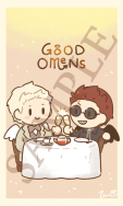 GoodOmens雙面小卡 (無料)